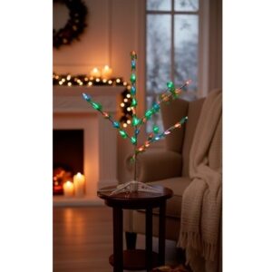 ARBOL LED 70CM MULTICOLOR PETALOS VERDE
