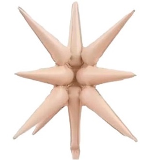 GLOBO FOIL 22P ESTRELLA 14 PUNTAS NUDE