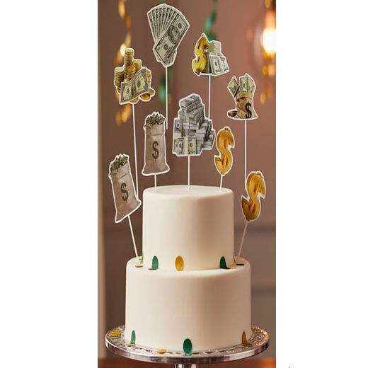 ADORNO PINCHE DOLARES 7 PIEZAS