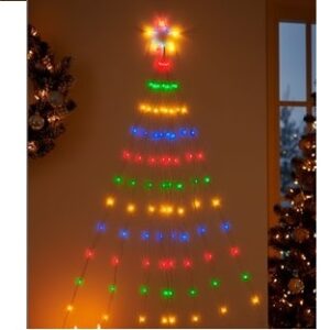 PUNTAL ESTRELLA LED MULTICOLOR 9 TIRAS 1,8M