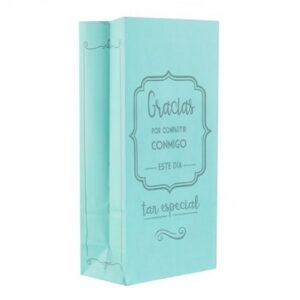 BOLSA PAPEL IMPRESA GRACIAS FONDO TIFFANY X 10