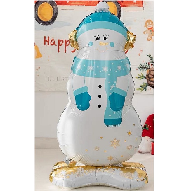 GLOBO FOIL SILUETA 4D MUÑECO DE NIEVE