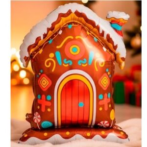 GLOBO FOIL SILUETA 4D CASITA DE JENGIBRE 95CM
