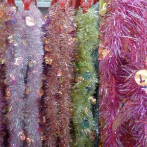 BOA NAVIDEÑA 5CM X 1,8MT CORAZONES IRIDISCENTE