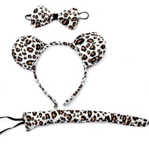 SET PELUCHE LEOPARDO BLANCO