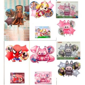 SET 5 GLOBOS PERSONAJES