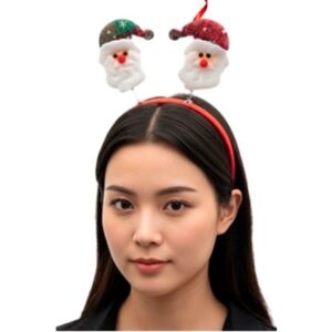 VINCHA NAVIDEÑA PAPA NOEL GORRITO VERDE ROJO