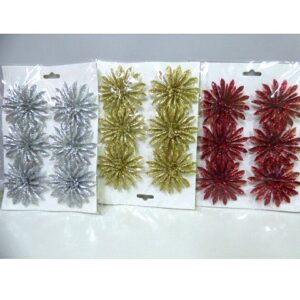 FLOR NAVIDEÑA 7CM X6