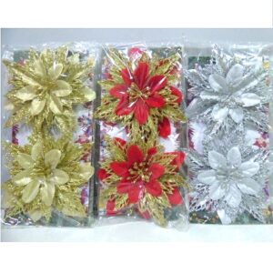 FLOR NAVIDEÑA 15CM X2