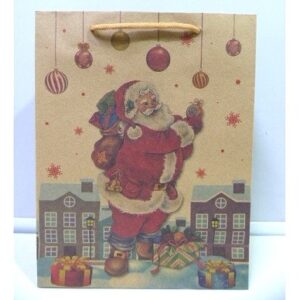 BOLSA PAPEL CON MANIJA 30X42 NAVIDEÑA