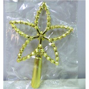 PUNTAL ESTRELLA 5 PUNTAS 15CM DORADO