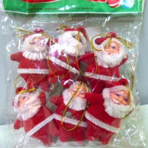 ADORNO NAVIDEÑO PAPA NOEL 4.5CM ROJO X6