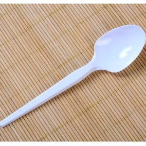 CUCHARA PLAST BLANCA MEDIANA X 25