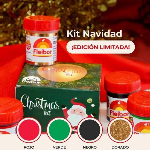 COLORANTE EN PASTA FLEIBOR KIT NAVIDEÑO