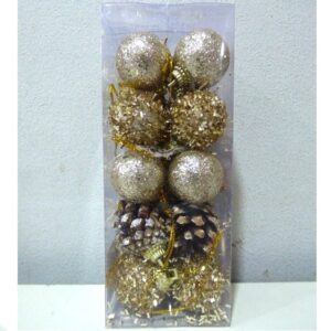 ADORNO NAVIDEÑO 20 PIEZAS EN CAJA ROSA GOLD