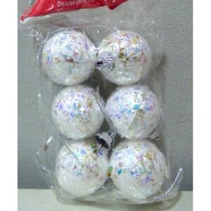 BOCHA NAVIDEÑA 4CM X6 TORNASOL