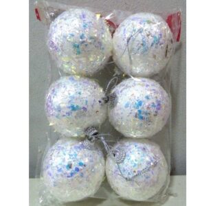 BOCHA NAVIDEÑA 6CM X6 TORNASOL