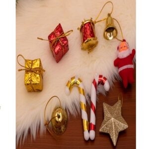 ADORNO NAVIDEÑO SURTIDO 9 PIEZAS CON PAPA NOEL