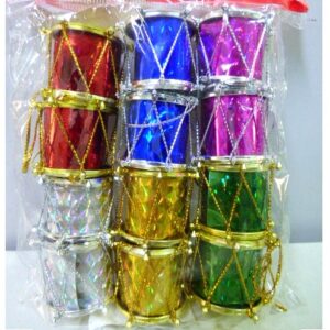 ADORNO NAVIDEÑO TAMBORCITOS 2CM X12