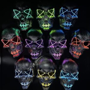 CARETA RIGIDA LED HILO CALAVERA