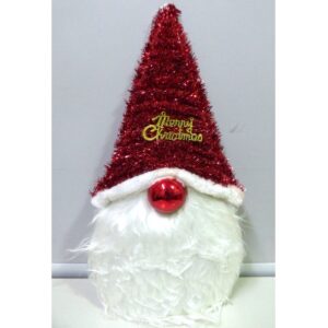 ADORNO NAVIDEÑO OROPEL PAPA NOEL CON BARBA