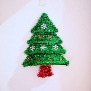 ADORNO NAVIDEÑO OROPEL PINO VERDE DECORADO