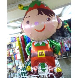 GLOBO FOIL SILUETA NAVIDAD DUENDE
