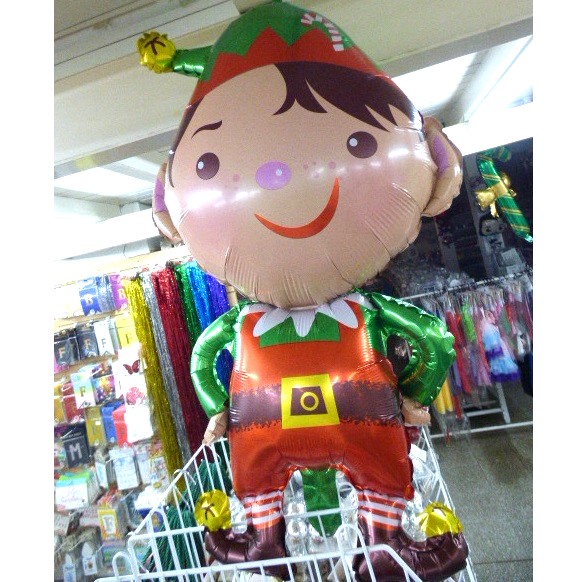 GLOBO FOIL SILUETA NAVIDAD DUENDE