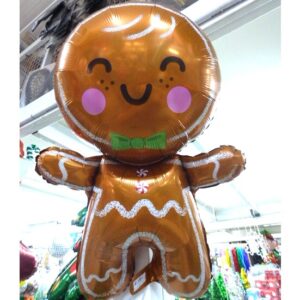 GLOBO FOIL SILUETA NAVIDAD MUÑECO JENGIBRE