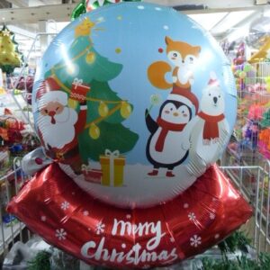 GLOBO FOIL SILUETA NAVIDAD BOLA CRISTAL
