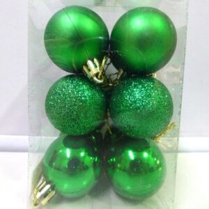 BOCHA NAVIDEÑA 4CM CAJA X 12 UNIDADES VERDE
