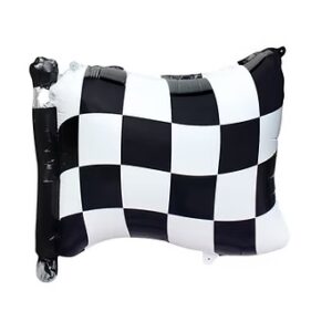 GLOBO FOIL SILUETA 50CM BANDERA CARRERA CUADROS