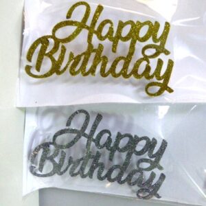 ADORNO PINCHE FRONTAL HAPPY BIRTHDAY CURSIVA