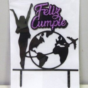 ADORNO PINCHE PLASTICO FELIZ CUMPLE MUNDO