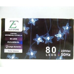 CORTINA LED 2MTS X 1MT ESTRELLA FRIA 80 LEDS