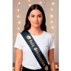 BANDA EGRESADO FELIZ GRADUACION NEGRA