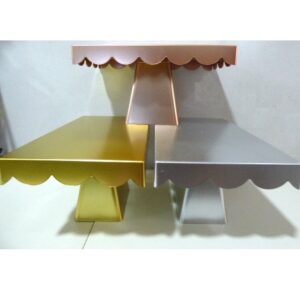 POSATORTA PLAST RECTANGULAR ONDAS METALIZADO 30X18