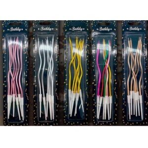 VELAS CURVAS X6 METALIZADAS