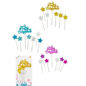 ADORNO PINCHE F C METALIZADO CON ESTRELLAS