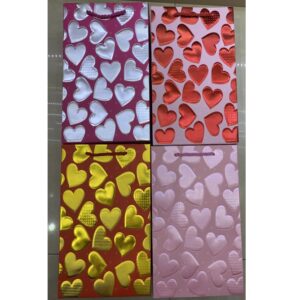 BOLSA DE REGALO 26X32 STAMPING CORAZONES