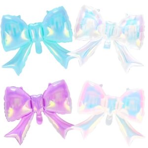 GLOBO FOIL SILUETA 38P MOÑO IRIDISCENTE CELESTE