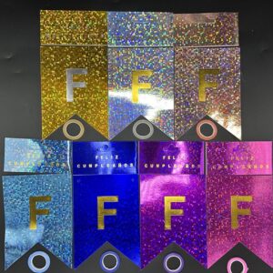 BANDERIN FELIZ CUMPLE HOLOGRAFICO