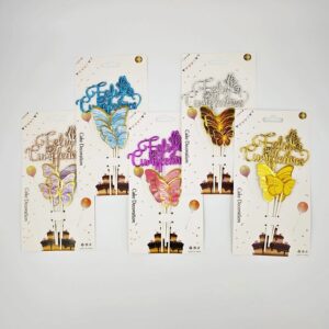 ADORNO PINCHE F C MARIPOSA 4 PCS METALIZADO