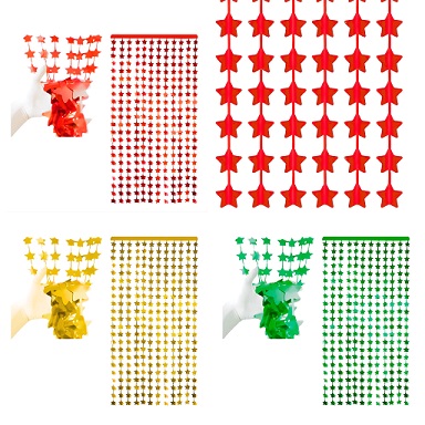 CORTINA METALIZADA 2X1 MT ESTRELLA