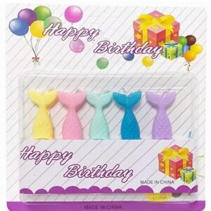 VELAS PASTEL X5 COLA SIRENA