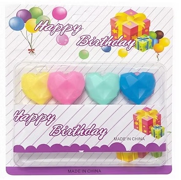 VELAS PASTEL X5 CORAZON