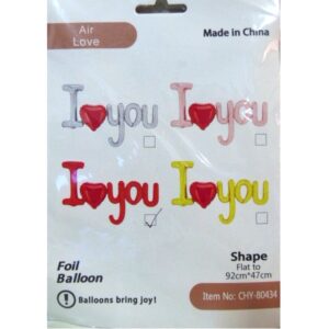 GLOBO FOIL FRASE I LOVE YOU