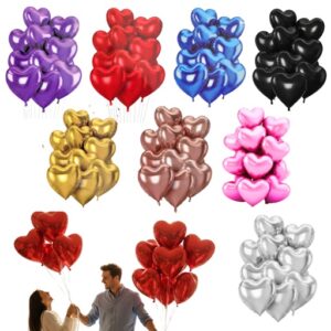 GLOBO FOIL 18P CORAZON LISO X10