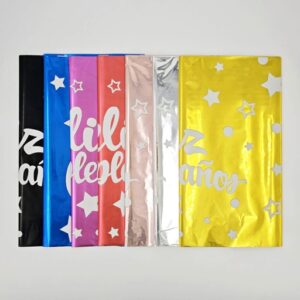 MANTEL METALIZADO FELIZ CUMPLEAÑOS