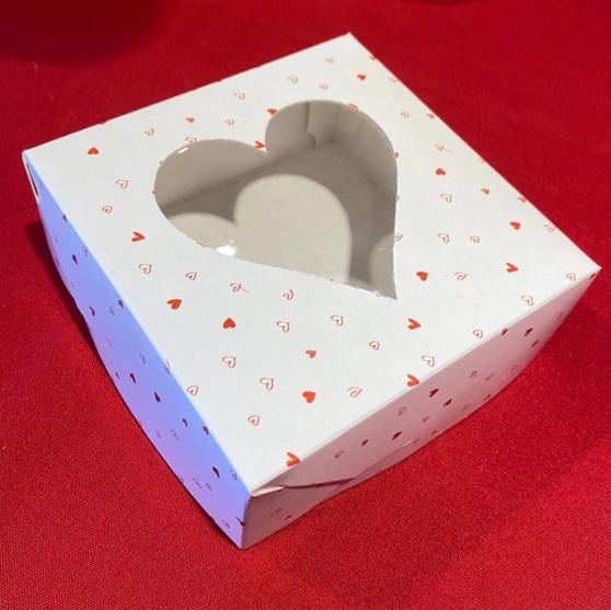 CAJA MINI COOKIE LOVE C/VISOR 10,5X10,5X3CM